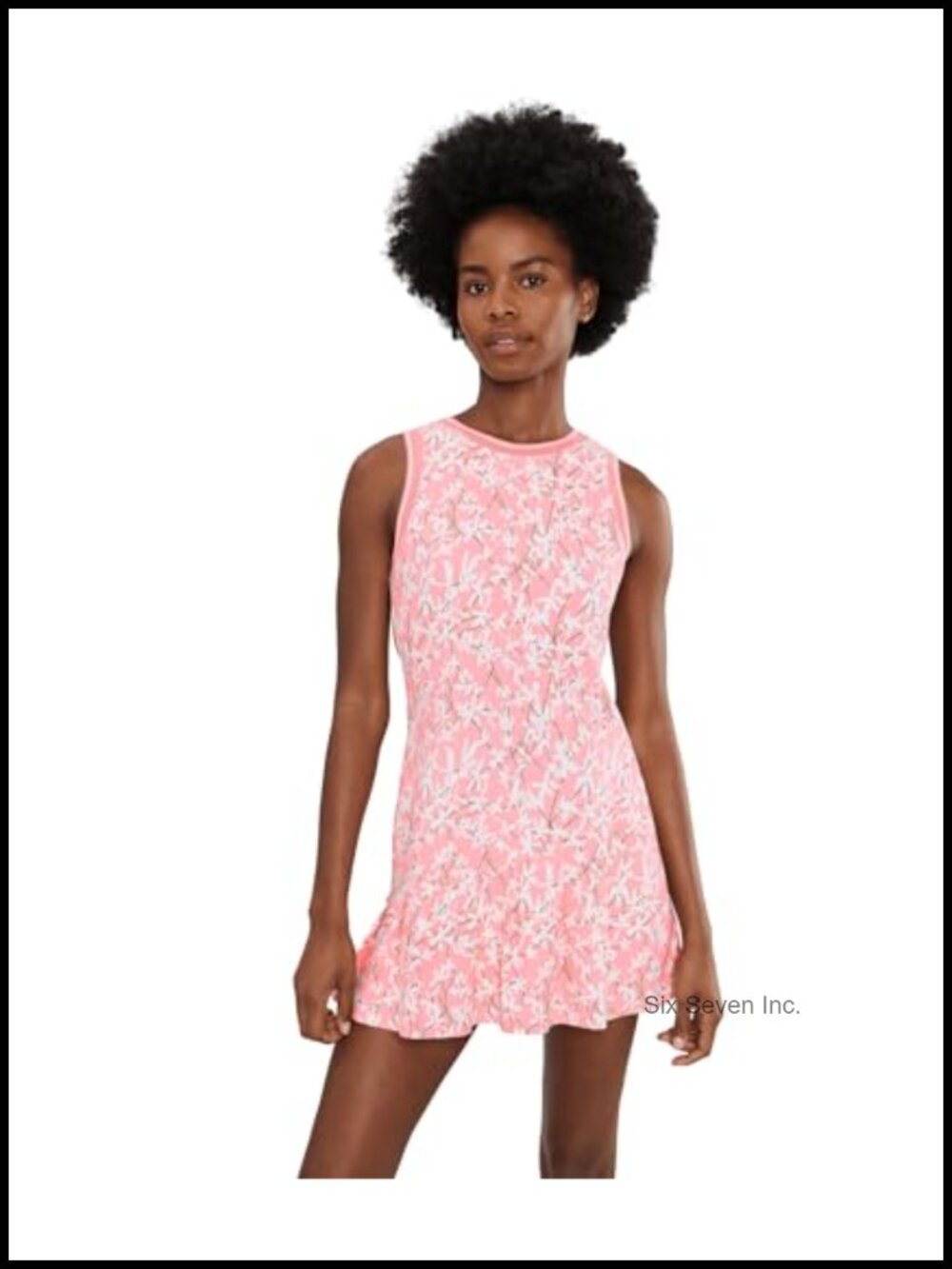 UPF 50+ Sleeveless Active Dress Nylon Spandex Crew Neck Pull On